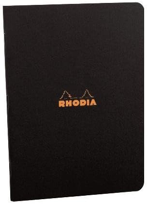 Rhodia Classic Black Staplebound - Lined 8.25 x 11.75 Notebook - R119169