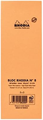 Rhodia Staplebound Orange - Lined 3 x 8.25 Notepad - R8600