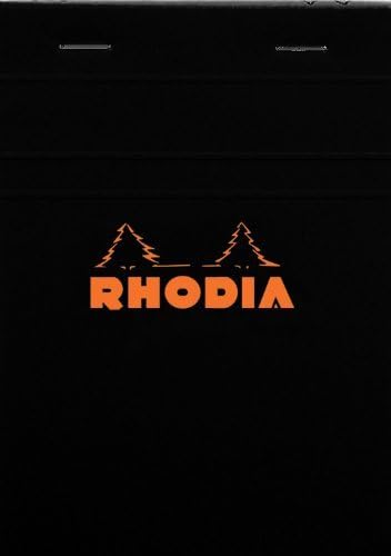 Rhodia Classic French Paper Pads Graph 6 in. X 8 1/4 in. Black, Pack of 5