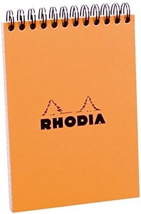 Rhodia Wirebound Pad 4x6, Black and Orange, Pack of 2