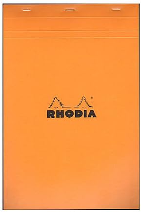 Rhodia Classic French Paper Pads Graph 8 1/4 in. x 12 1/2 in. Orange [Pack of 3 ]