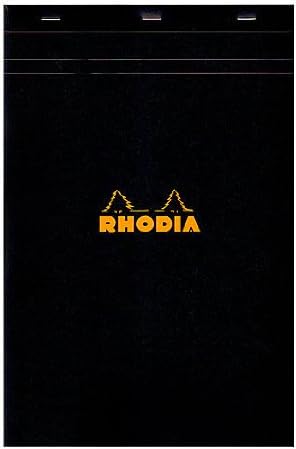 Rhodia Classic French Paper Pads Graph 8 1/4 in. x 12 1/2 in. Black [Pack of 3 ]