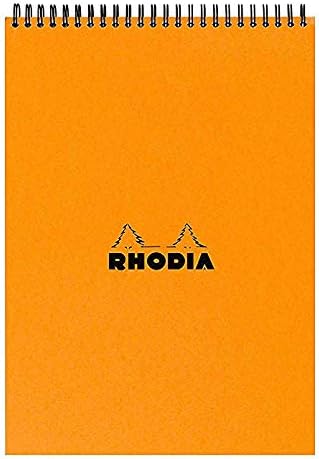 Orange Rhodia Notepad 8.25X11.75 Double Spiral Ruled Paper