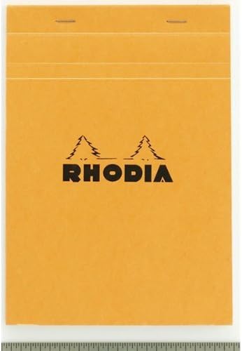 Rhodia Classic Staple Bound Graph Paper Pad - Orange N° 18, Pack of 5