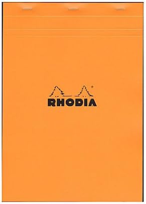 Rhodia Classic French Paper Pads Graph 8 1/4 in. x 11 3/4 in. Orange [Pack of 3 ]