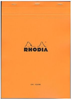 Rhodia Classic French Paper Pads Blank 8 1/4 in. x 11 3/4 in. Orange