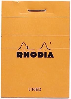 Rhodia Staplebound Notepads - Lined 80 sheets - 2 x 3 in. - Orange cover