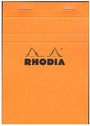 Rhodia Classic French Paper Pads Graph 4 in. x 6 in. Orange [Pack of 8 ]