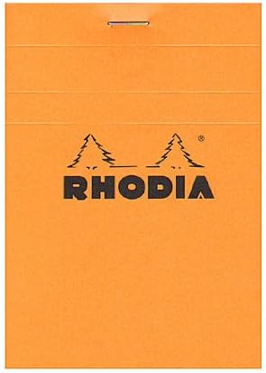 Rhodia Classic French Paper Pads Graph 3 3/8 in. x 4 3/4 in. Orange [Pack of 8 ]