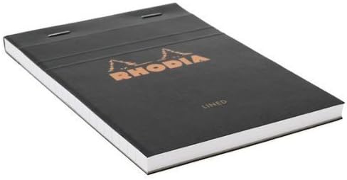 Rhodia Classic Black Notepad 4X6 Lined, Pack of 5